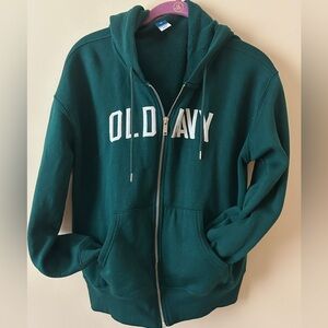 Forest Green Old Navy zip hoodie size XS
